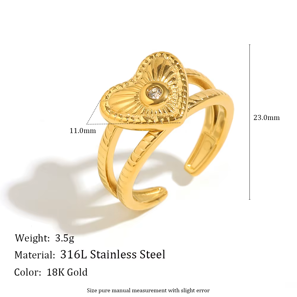 E.B.belle – bague manchette en forme de cœur pour femmes, nouveau Design, Style Vintage, haute quali