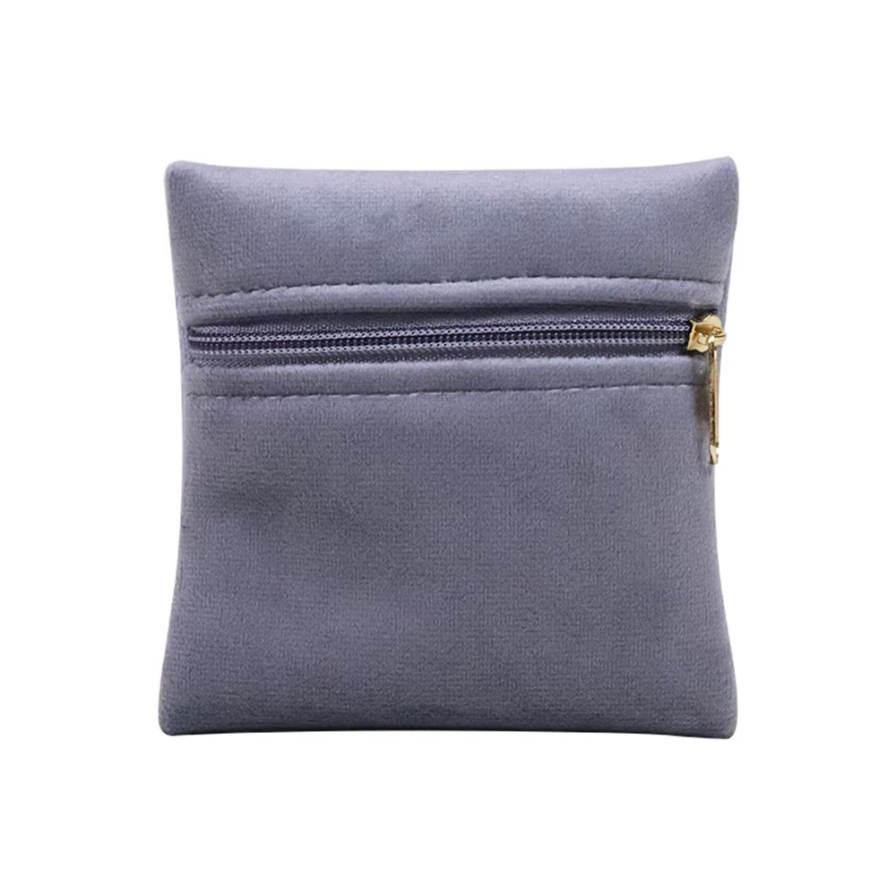 Pochette à bijoux en velours, 1 pièce, emballage, sacs cadeaux, fermeture éclair, colliers, bagues, 