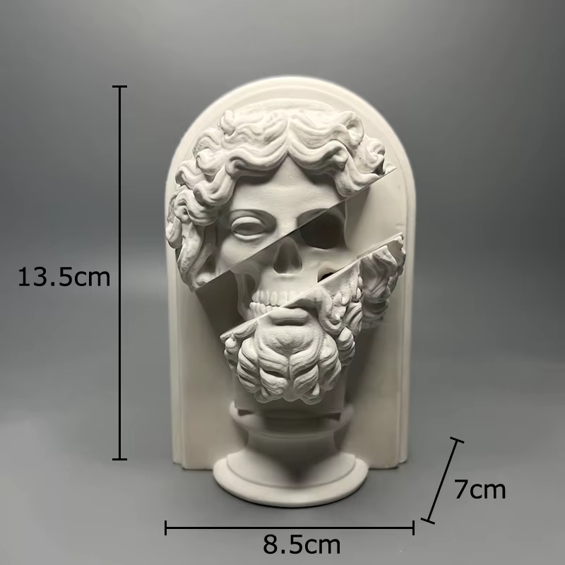 Statue en plâtre du roi dieu mythique Zeus, décoration de bureau, ornements, personnage de la mythol