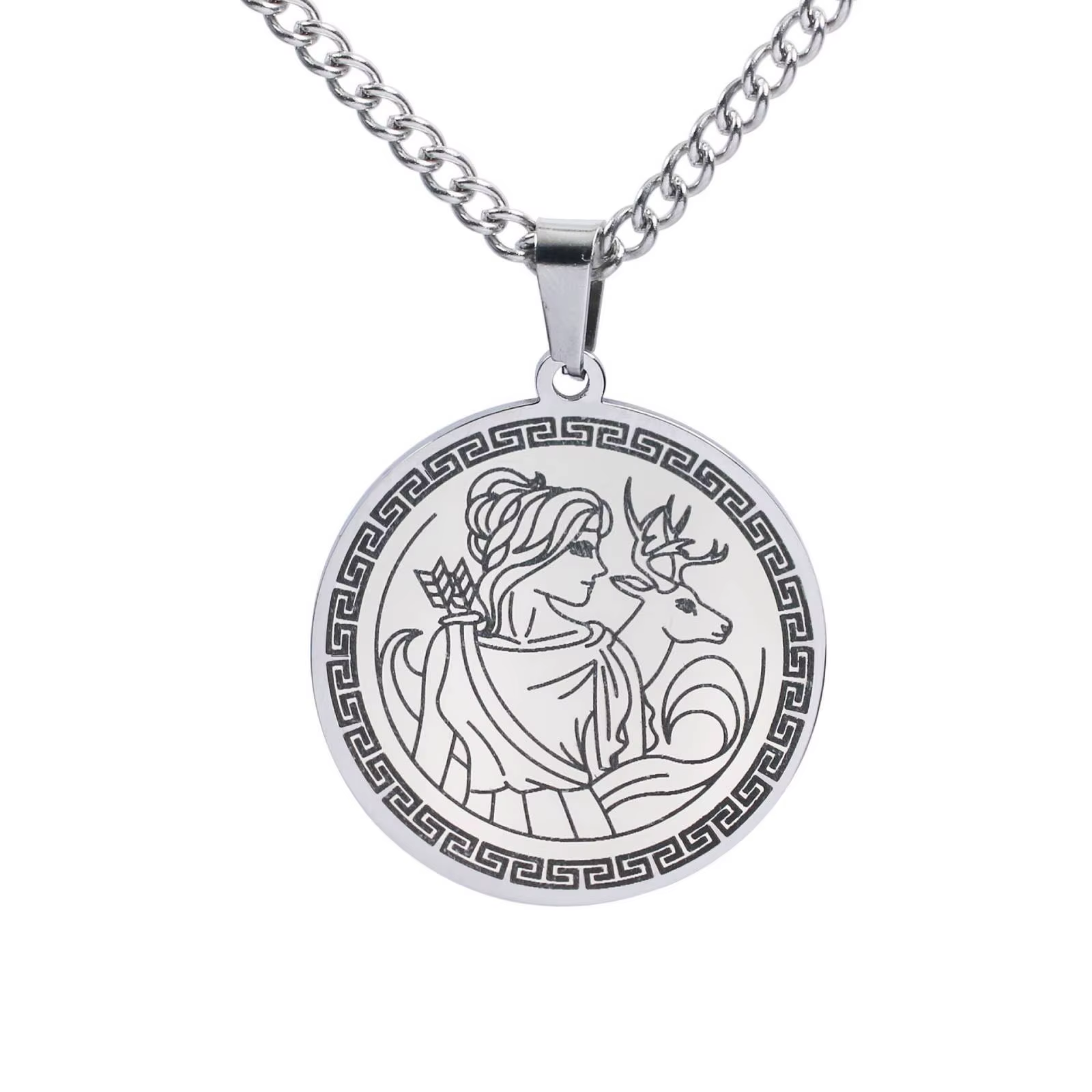 Pendentif Artemis de déesse de chasse, collier de mythologie grecque ancienne pour femmes et filles,
