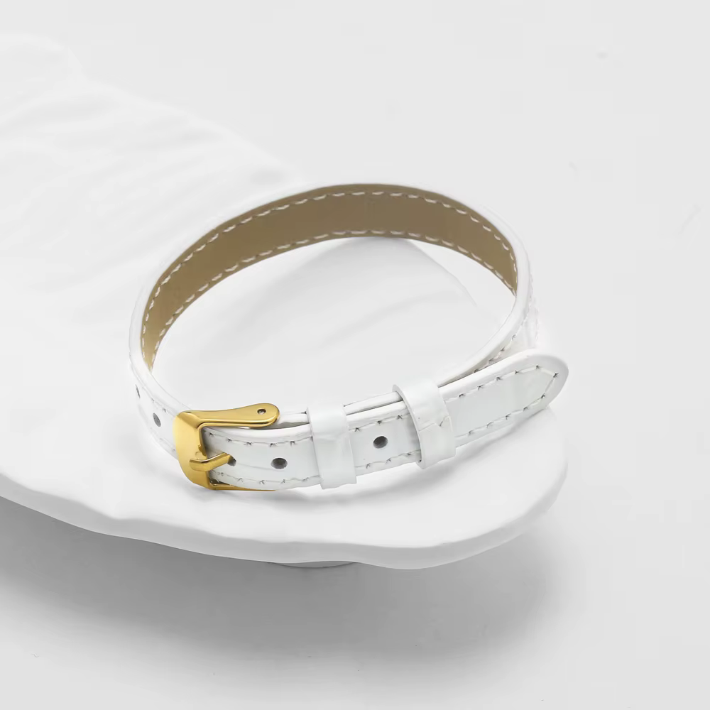 OCESRIO tendance multicolore en cuir véritable Bracelet chaîne ceinture cuivre réglable à la main bi