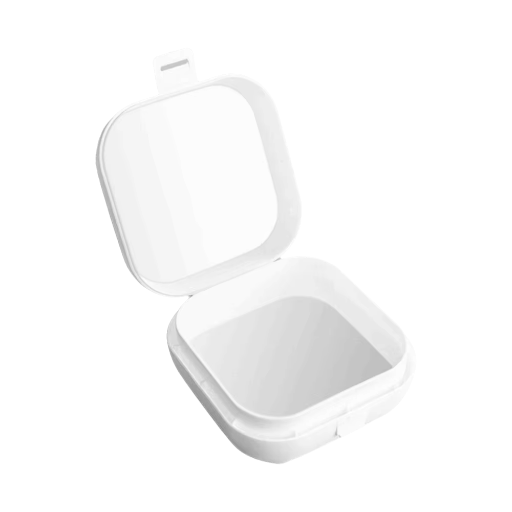 Boîte à bijoux portable avec compartiment, petit organisateur de bureau, boîte de rangement carrée e