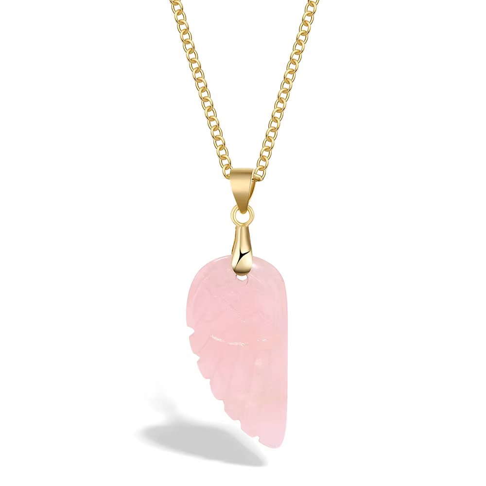 Lapis Lazuli pierre aile pendentif collier pierre naturelle Citrines améthystes quartzs couleur or c