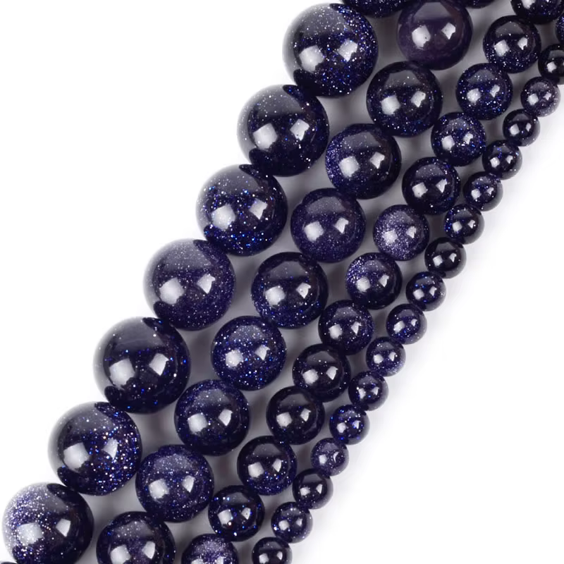 A ++ pierre de grès dorée naturelle et pierre de grès bleue et pierre de grès vert perles en vrac po