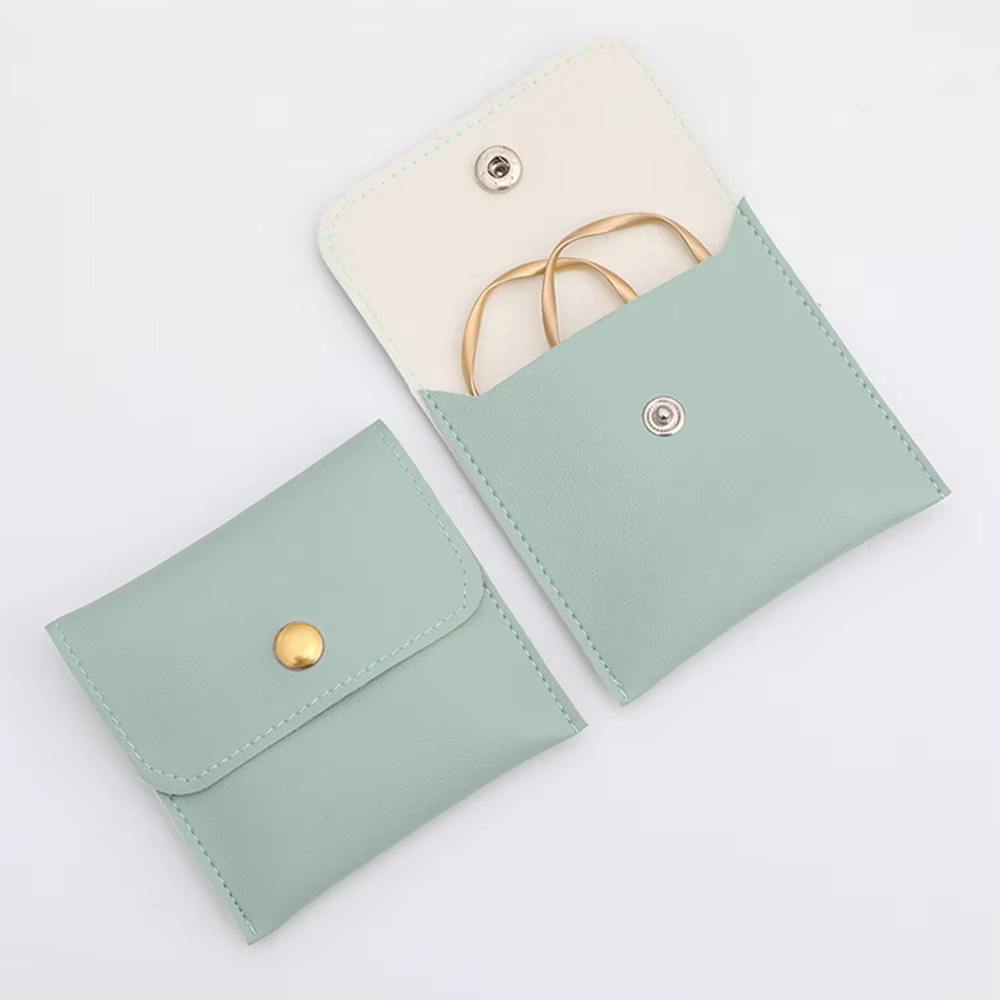 Sac à bijoux en cuir PU de luxe 216.239., emballage en poudre pour bijoux, boucles d'oreilles, bague