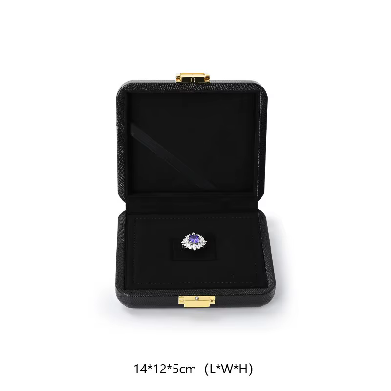 Oirlv – boîtes de rangement pour bijoux noires en cuir PU, boîte pour ensemble de bijoux, bagues et 
