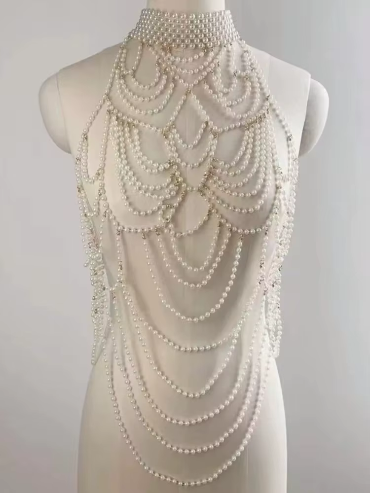 Bijoux de corps en perles pures tissées à la main, nouvelle perle multicouche européenne et américai