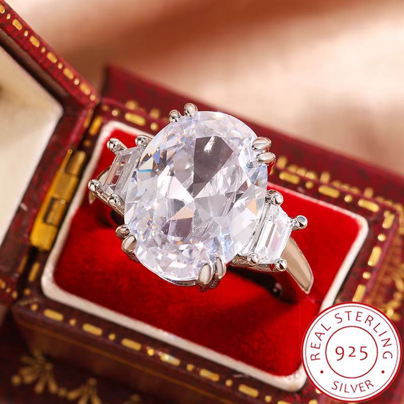 Nouvelle bague en zircon AAAA brillante 2026 pour femme - Bijou de fête de haute qualité, bague de f