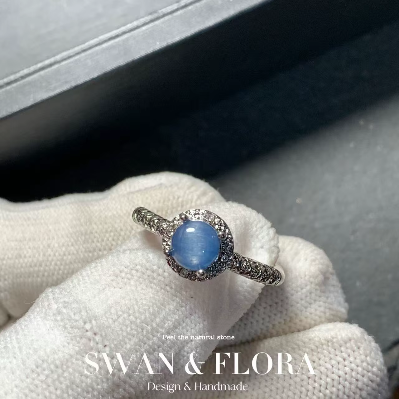 MM naturel bleu Kyanite anneau réglable femme bague bijoux pour femmes cadeau en gros de haute quali