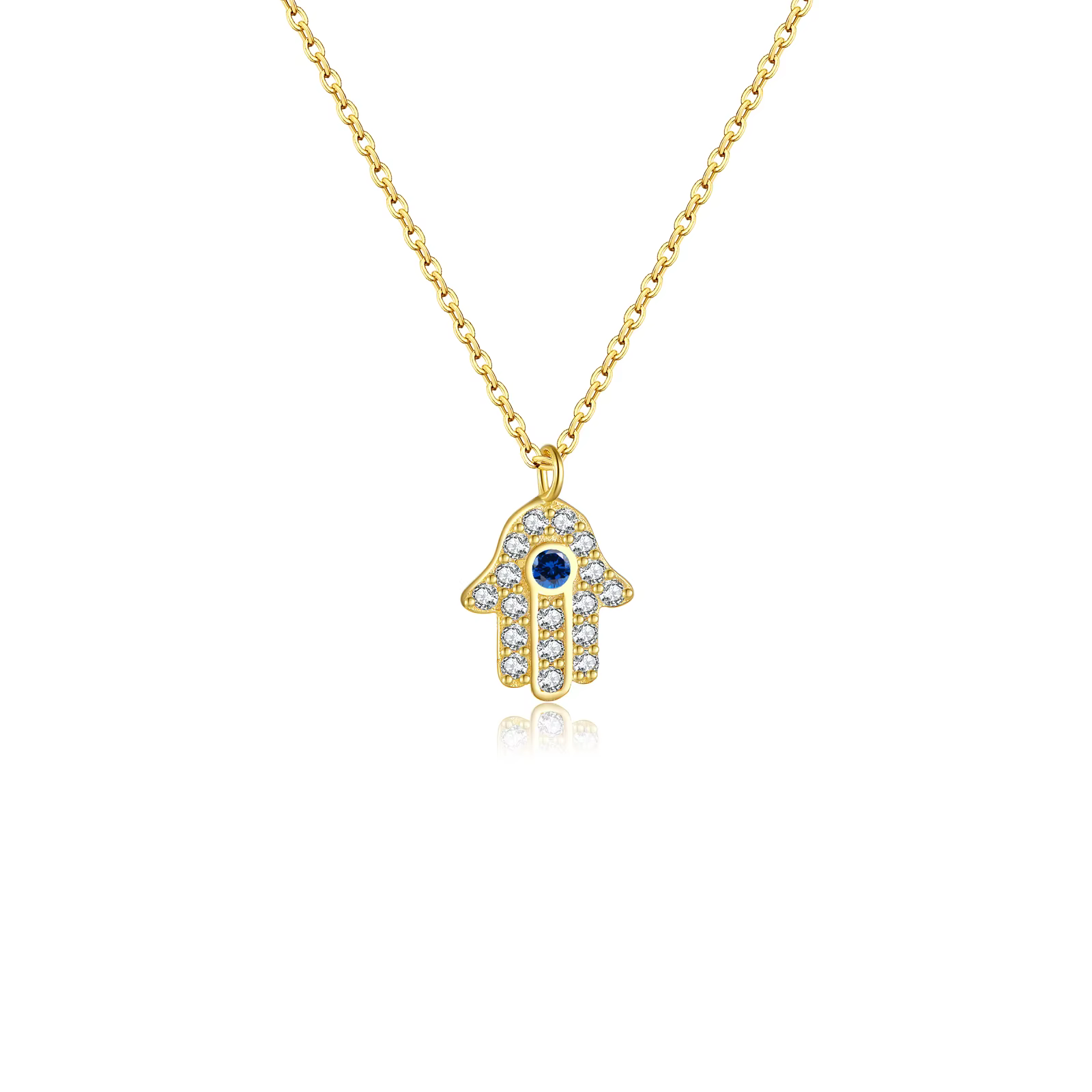 ANDYWEN 925 argent Sterling Hamsa main pendentif collier or longue chaîne bijoux de mode bijoux de f