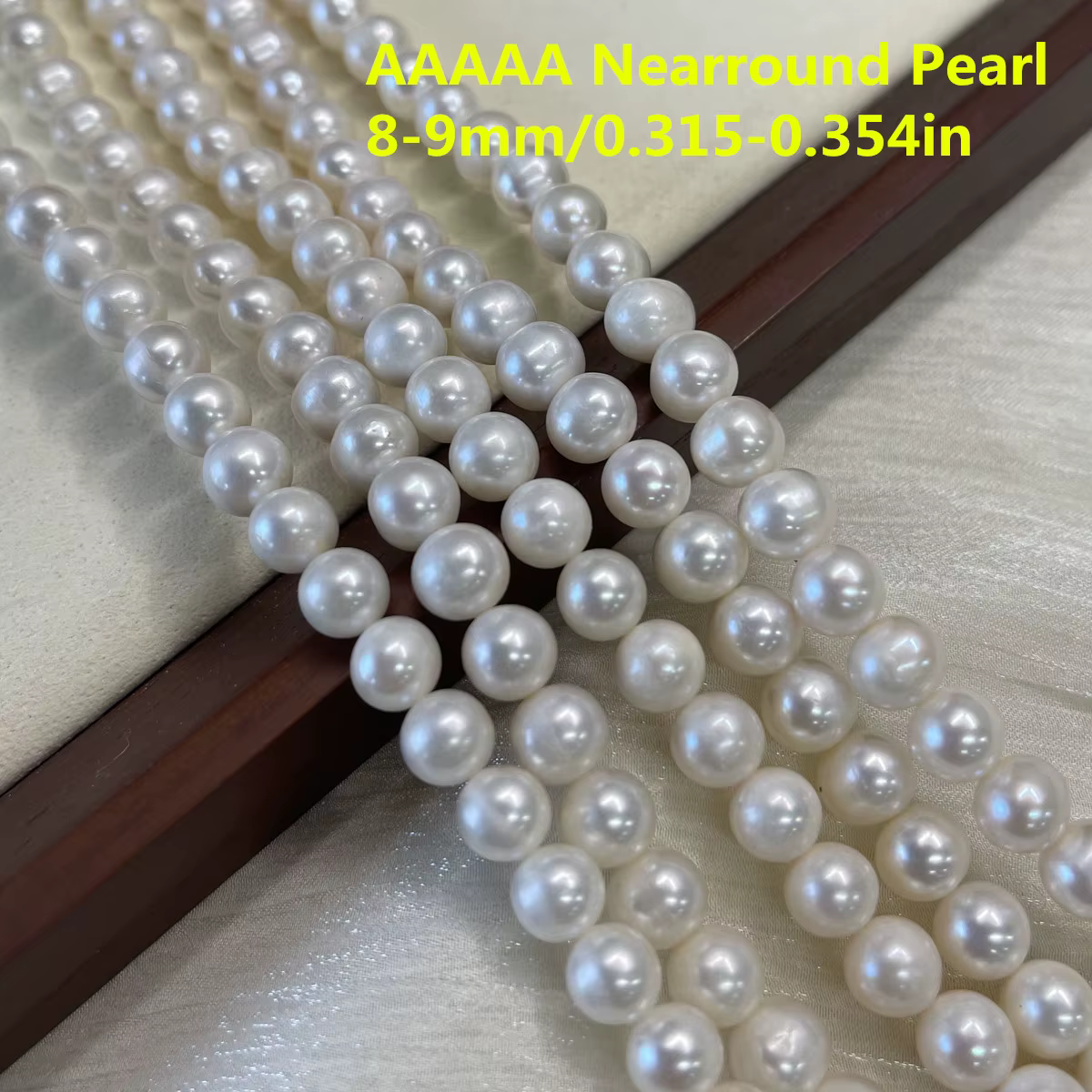 Perle d'eau douce naturelle blanche, 8-9mm, pour la fabrication de bijoux, boucles d'oreilles, Brace