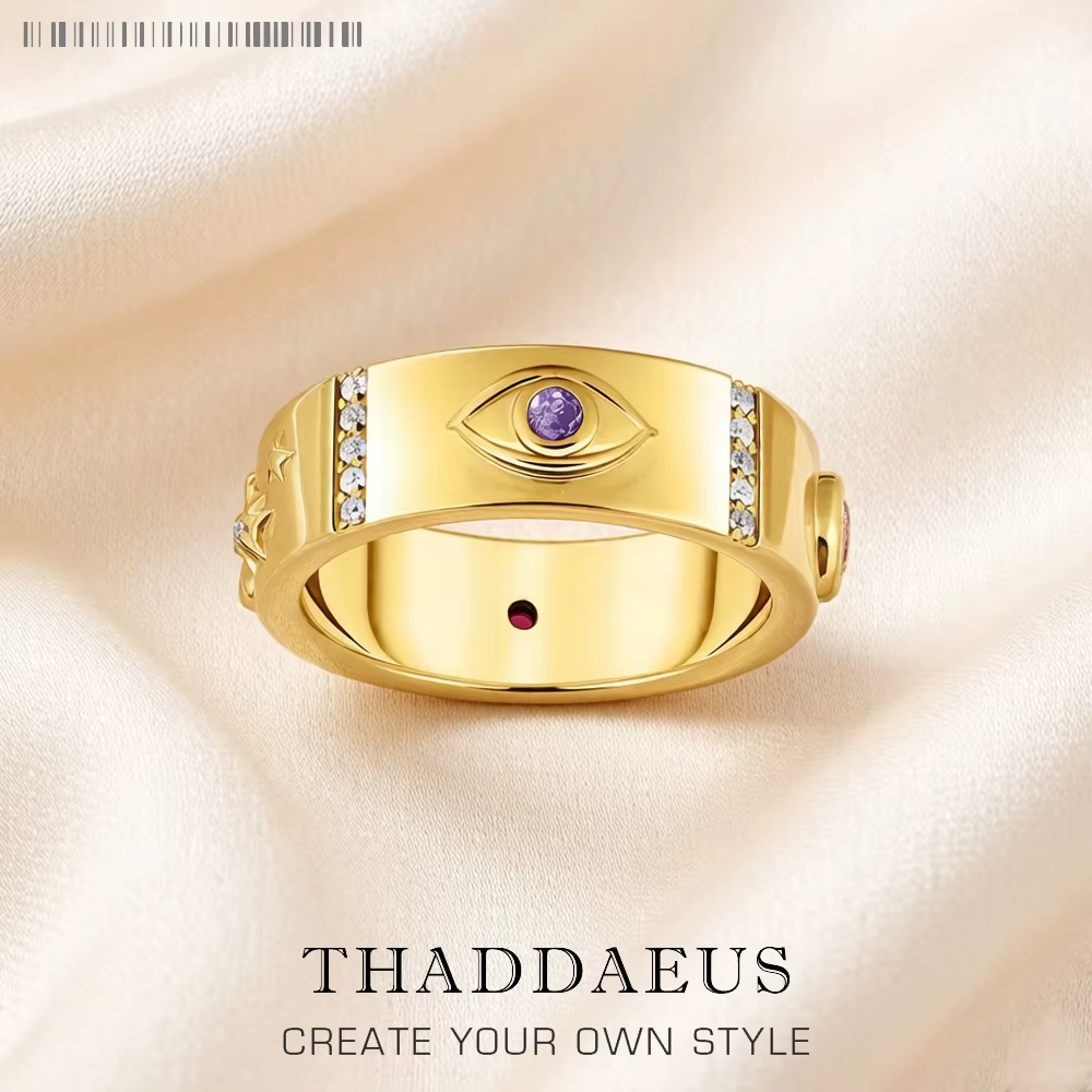 Bague en or avec divers Motifs cosmiques, bijoux fins pour femmes, tout nouveau, en argent Sterling 