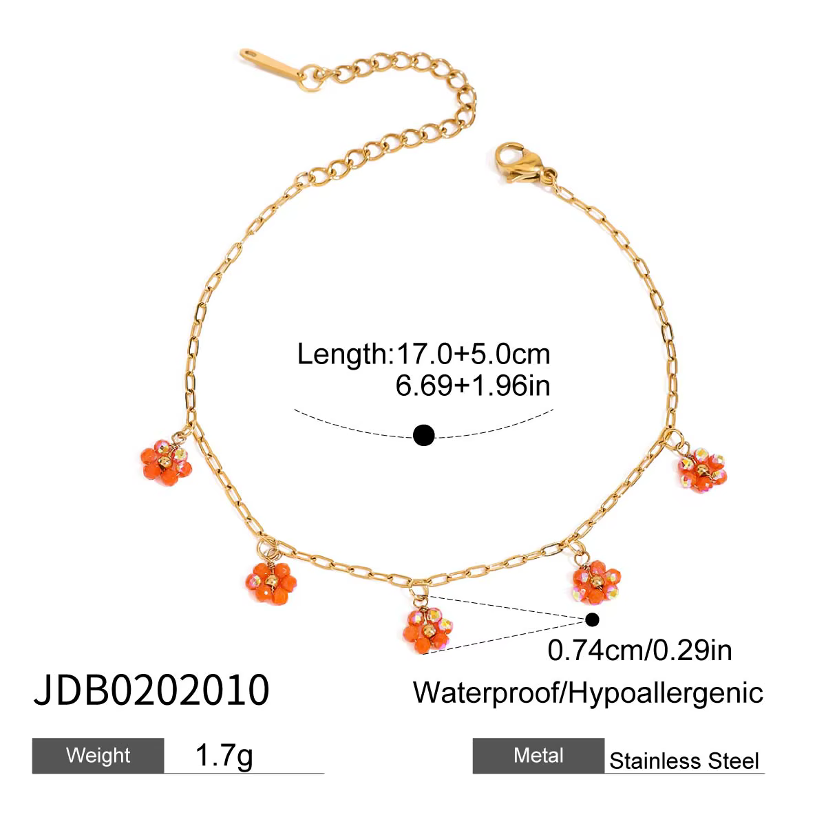 Zora – ensemble de colliers et bracelets avec pendentif en forme de fleur en cristal pour femmes, pl