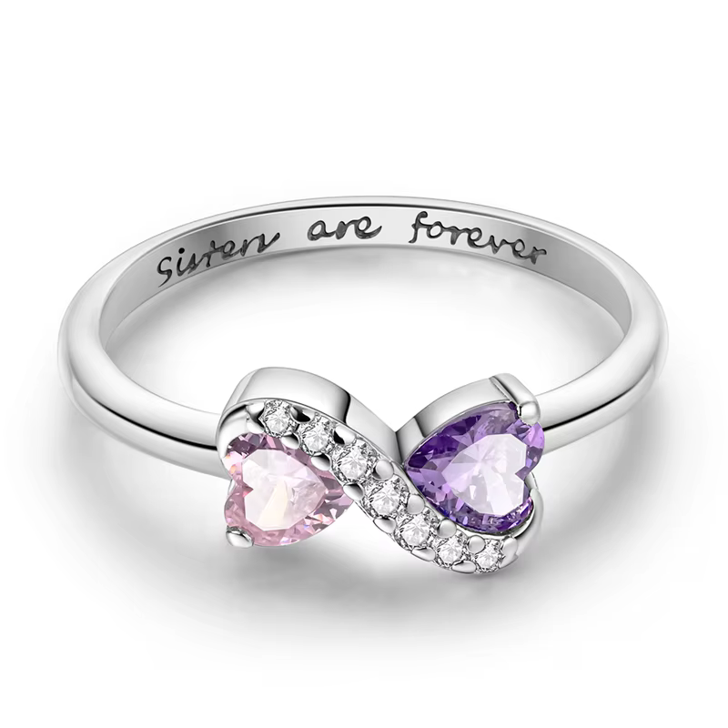 Bague originale en argent Sterling 925 pour femmes et filles, bijoux en forme de cœur pour sœur éter