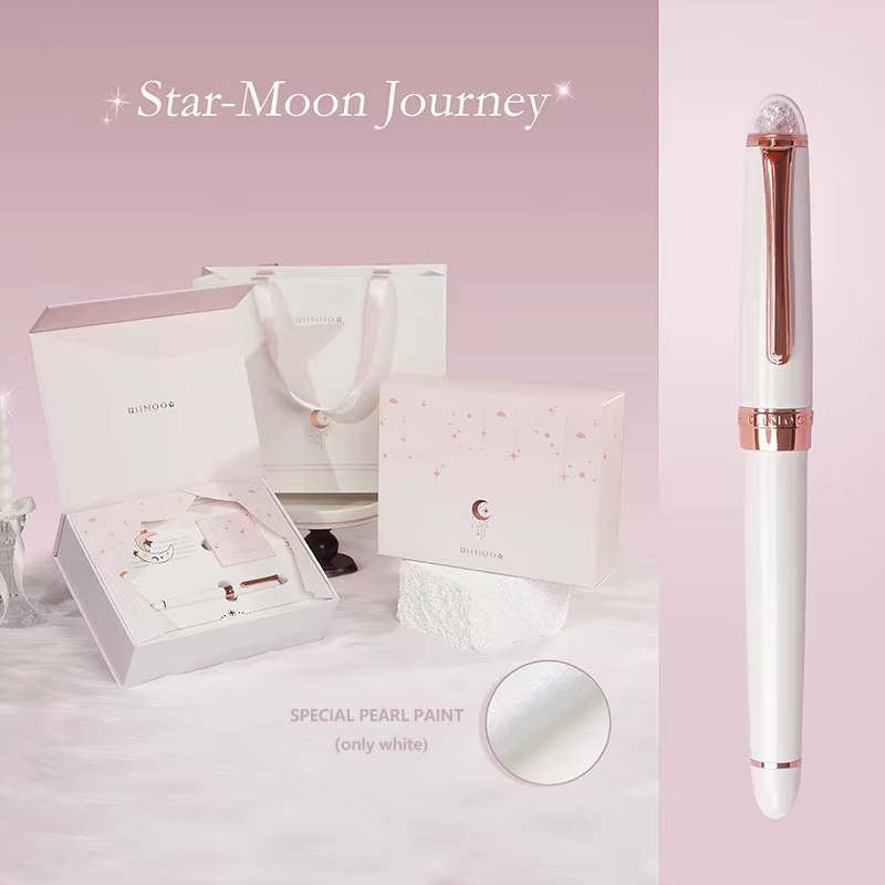 RIIMOO 520 Star Moon Journey Rose stylo cadeau pour femmes filles haut de gamme ensemble exquis anni