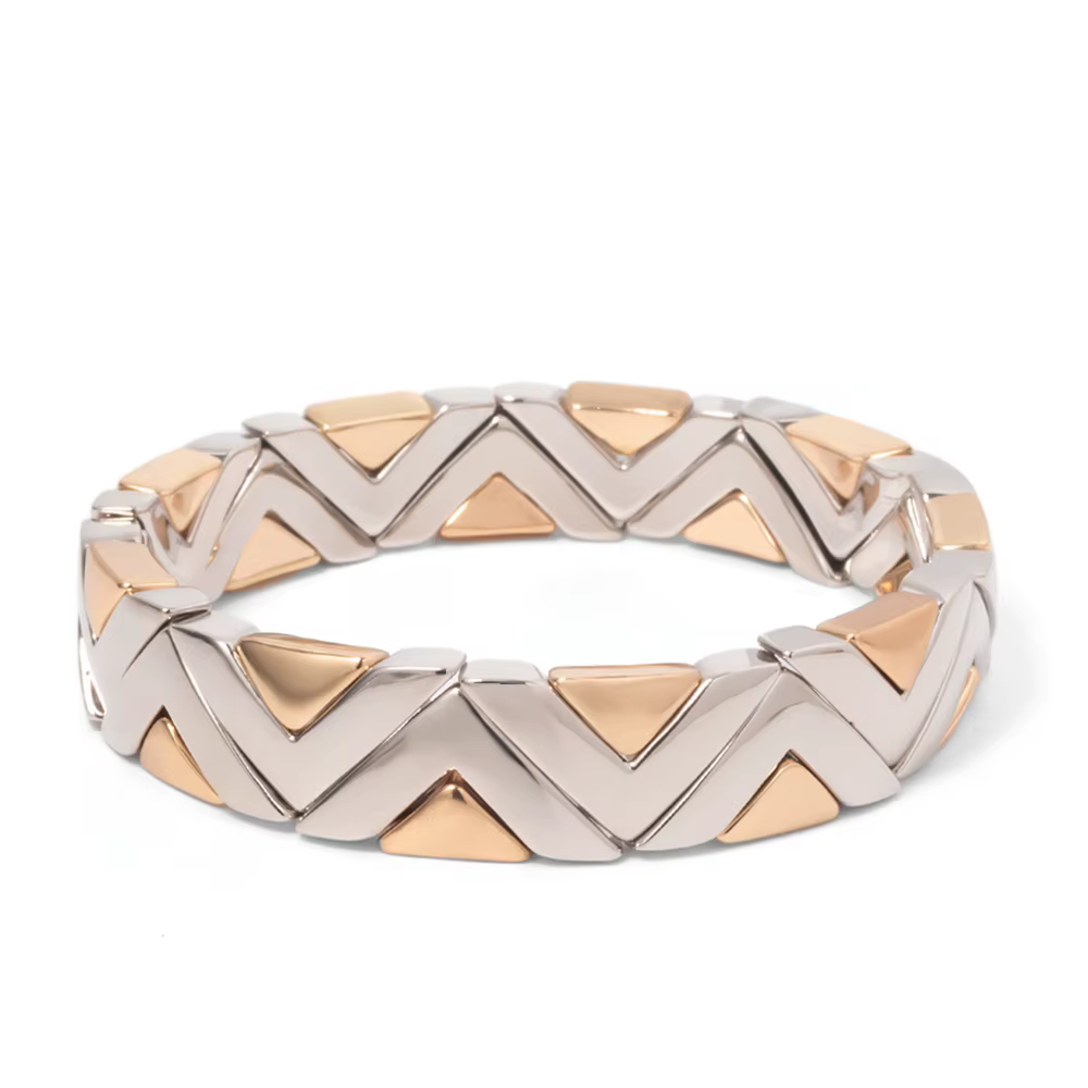 Bracelet couleur or pour femmes, tendance printemps été, perles colorées en forme de V, élastiques, 