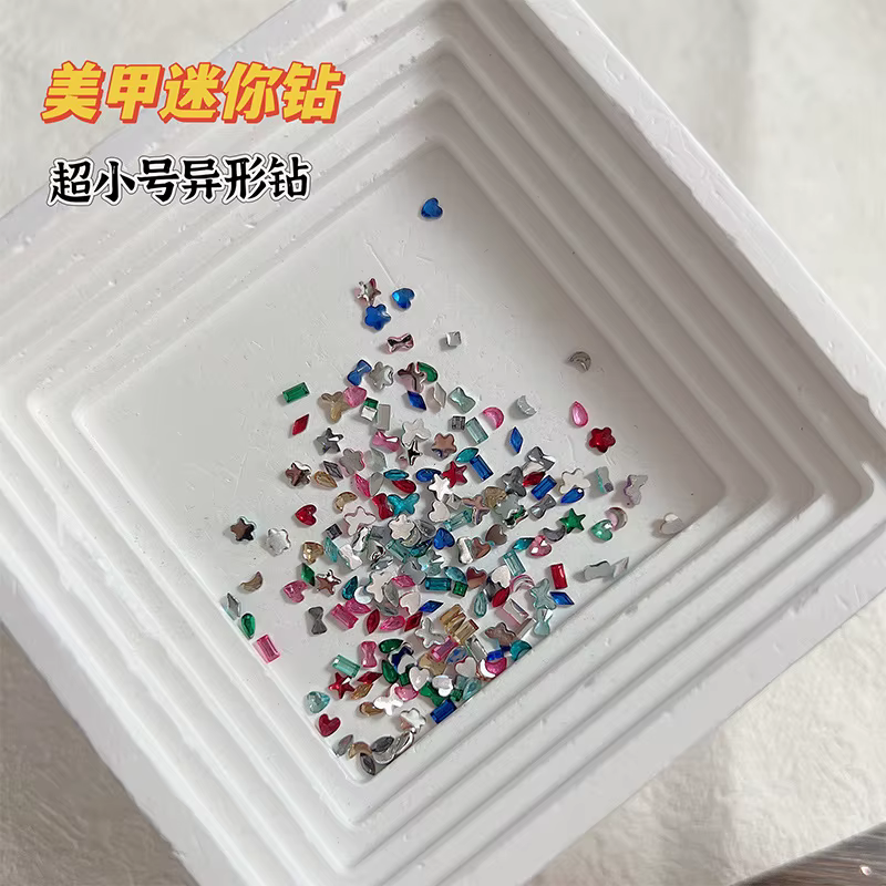 Mini diamant scintillant pour décorations d'ongles, strass 3D, cristal de luxe, Zircon, breloques po