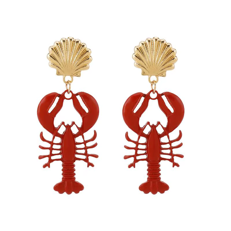 Collier de perles de homard pour femmes, fait à la main, en cristal et émail, pendentif Simple, acce