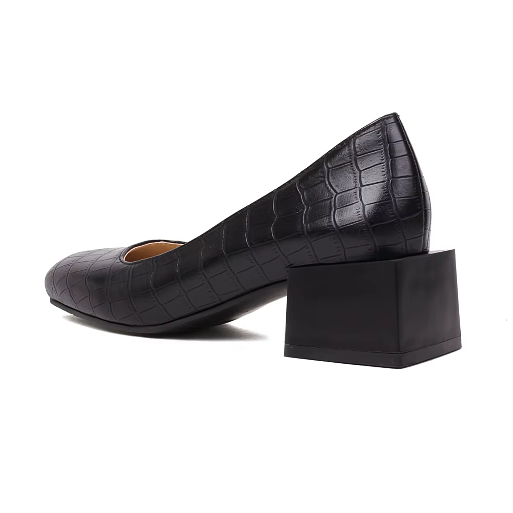 Chaussures à Talons Bas Carrés pour Femme, Escarpin Court, Élégant, Rouge, Jaune, Vert, Grande Taill
