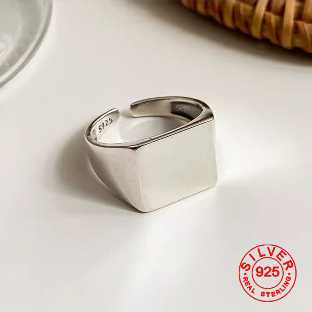 BF CLUB – bagues plates simples pour femmes et hommes, mode géométrique faite à la main, irrégulière