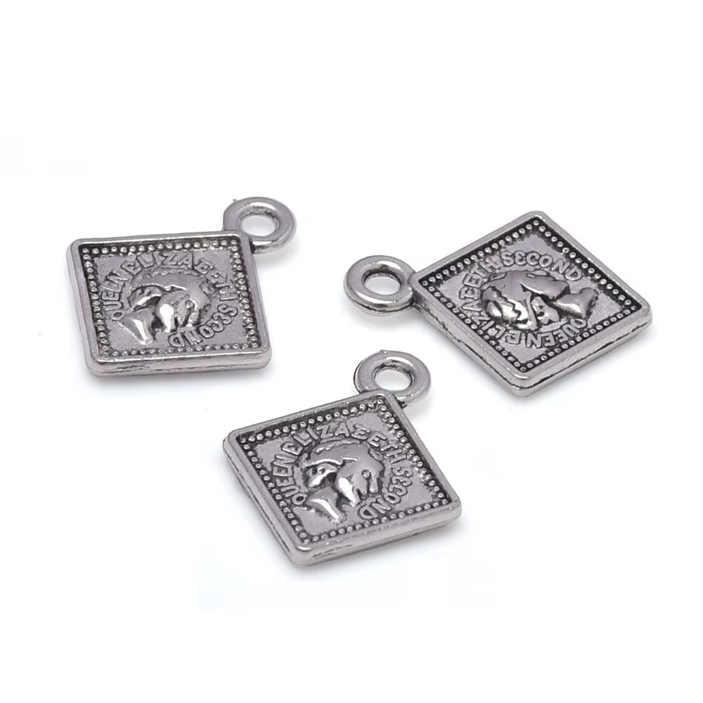 Pièces de beauté carrées de 9.5mm, vente en gros, collier, boucle d'oreille, Bracelet, bijoux faits 