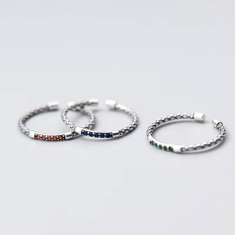 Bagues en argent Sterling 925 et Zircon Serpentine pour femmes, accessoires de bijoux de luxe de sty