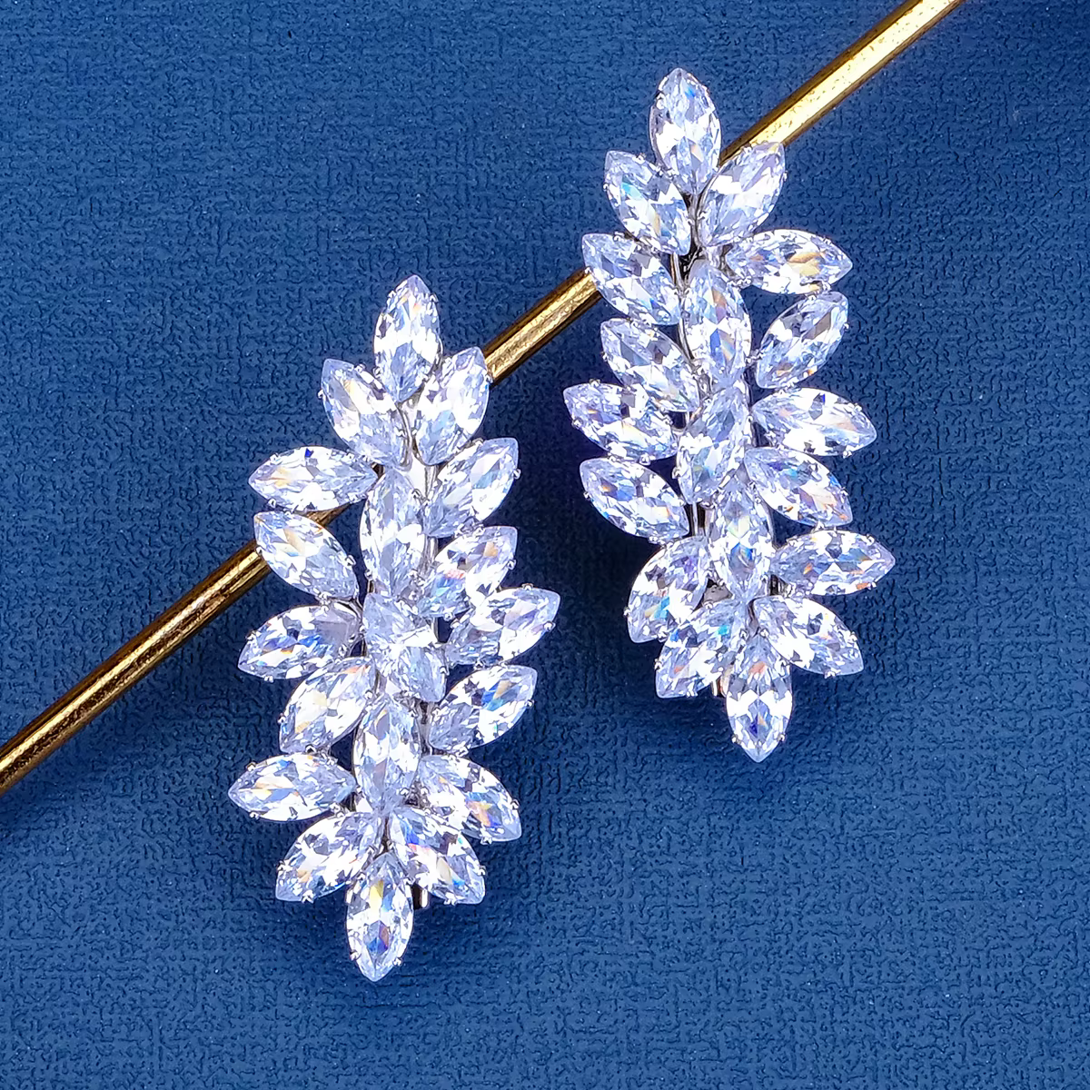 Pince à cheveux en argent avec zircone contre-indiquée, coiffure de princesse, accessoires pour chev