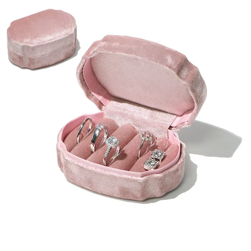 Organisateur de bijoux, boîte à anneaux en velours sécurisée, boîte d'emballage de bijoux, boîte de 