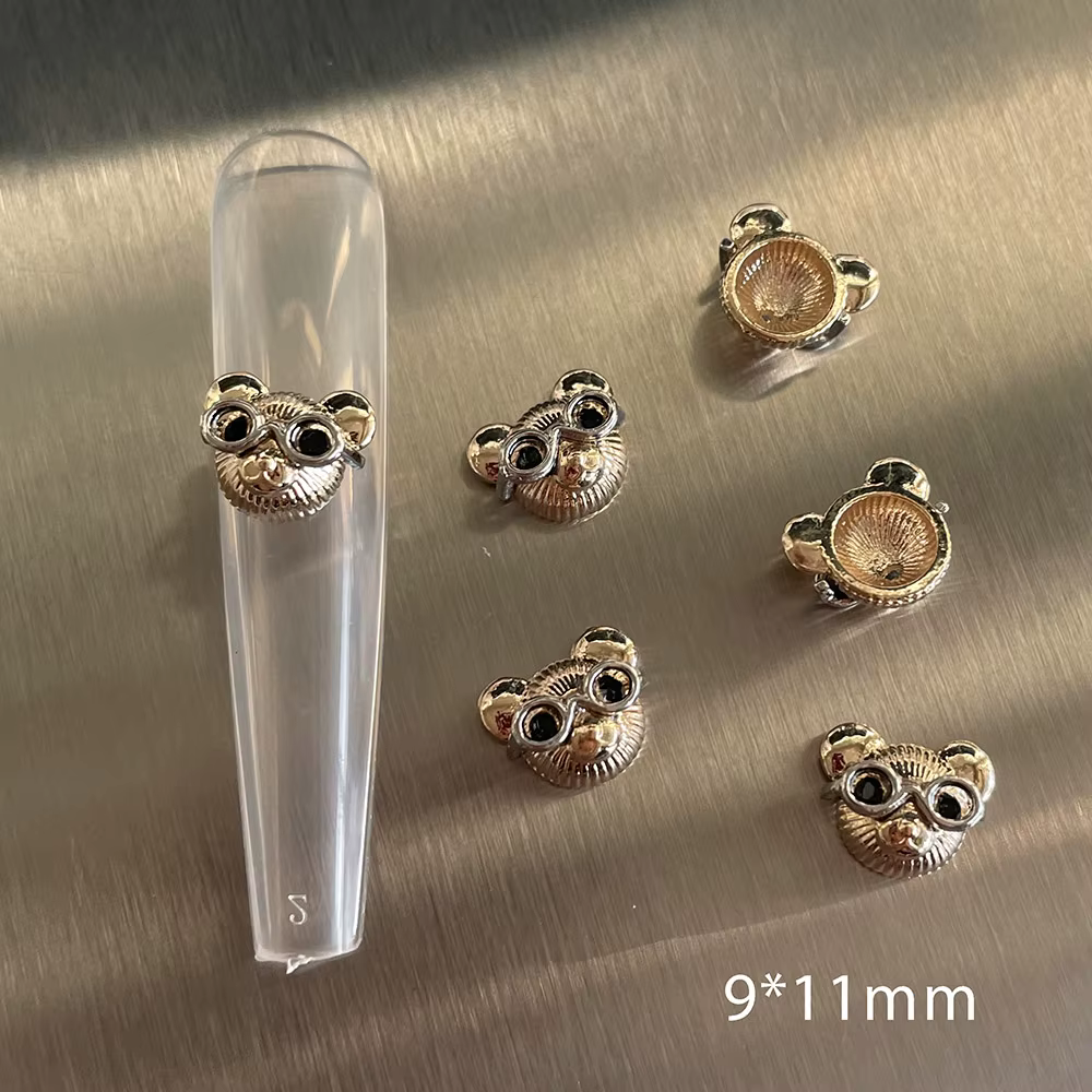 -Dr.Bear- Kiyomi Loveley Wear verre Animal ours breloques intellectuel sérieux Style ours alliage mé