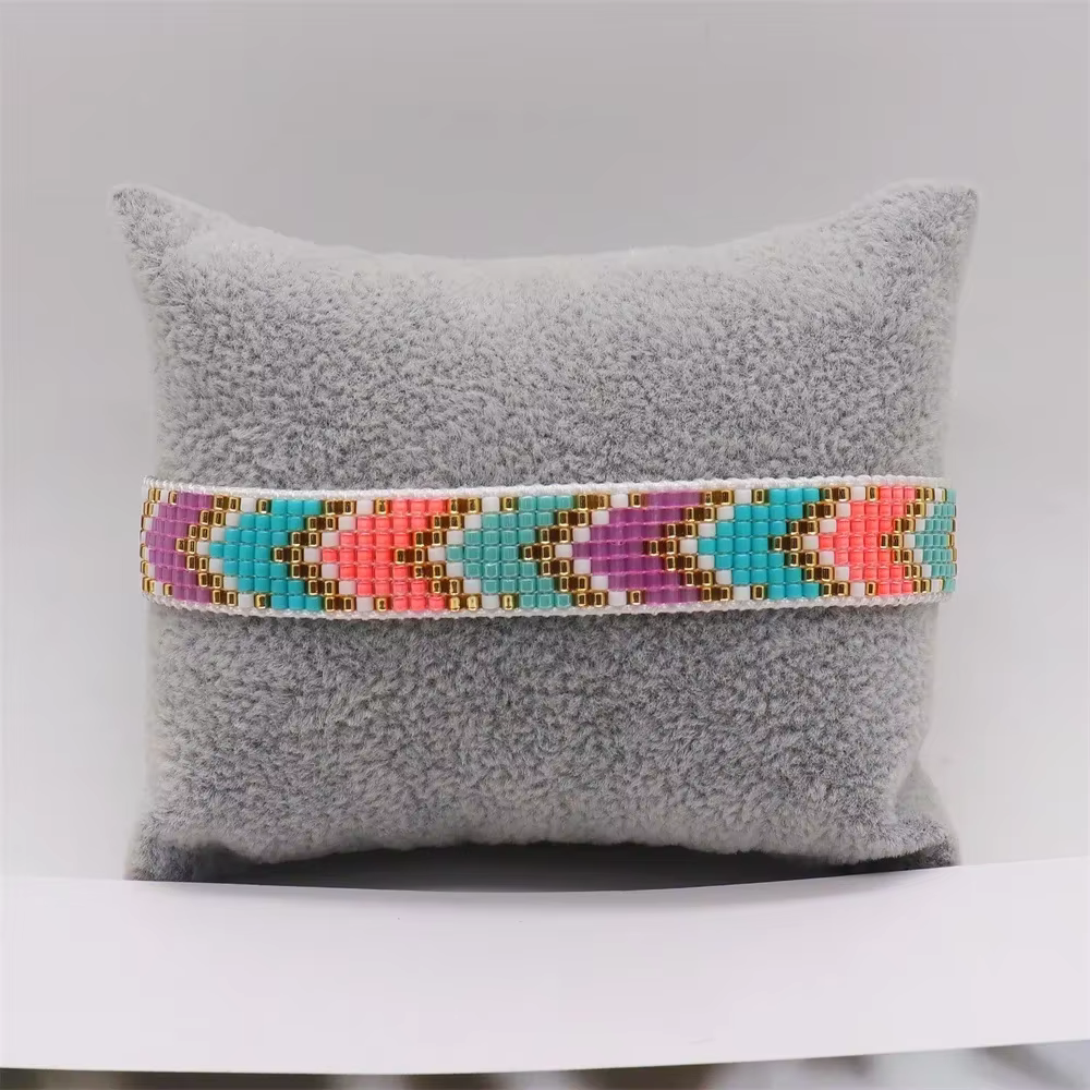 ALIYA-Bracelets perlés faits à la main pour femmes, bijoux Boho, conception de flèche arc-en-ciel, v