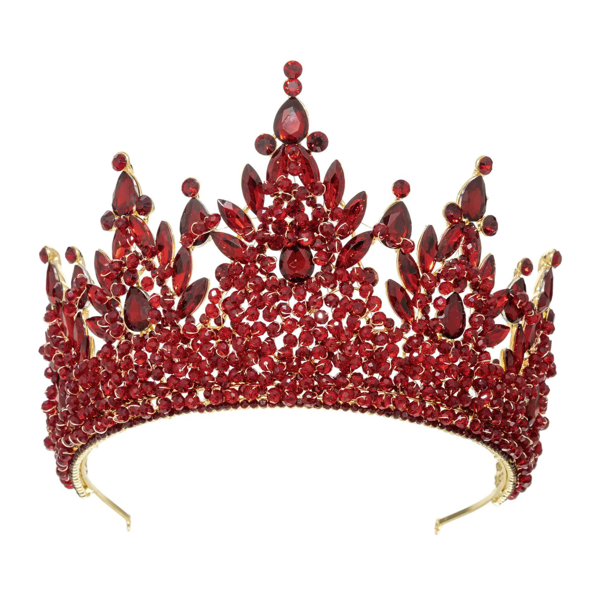 Couronnes de reine pour femmes, grande couronne de diadème de mariée en cristal pour mariage, concou