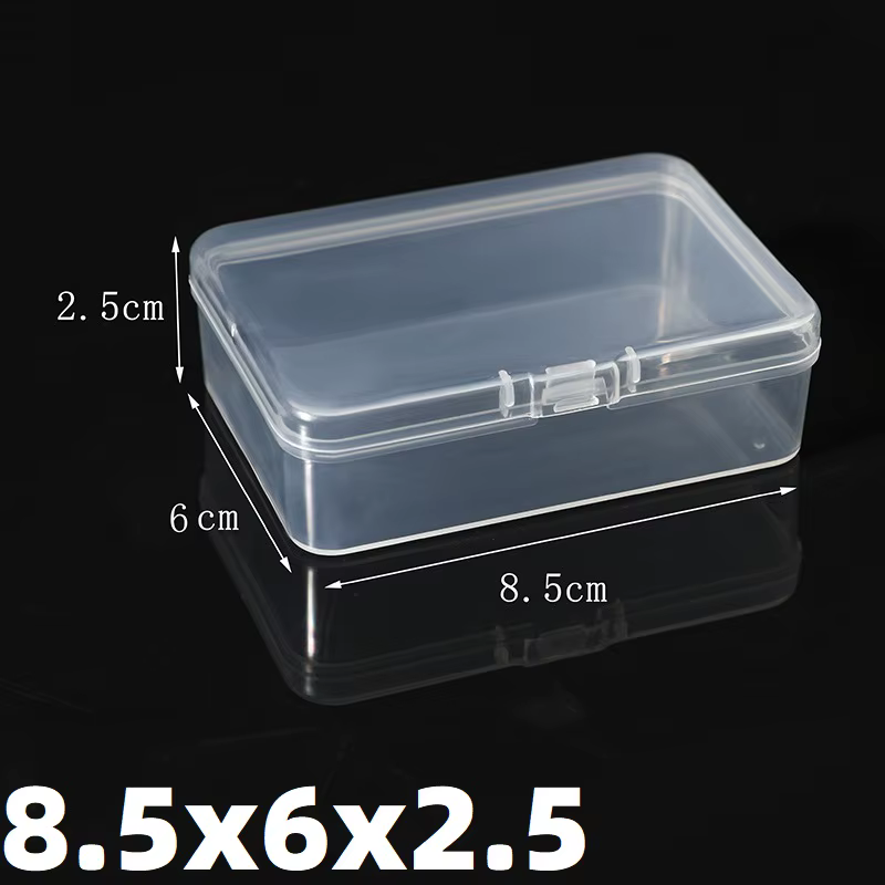 Boîte de rangement carrée transparente en plastique pour bijoux et perles, conteneur de rangement Po