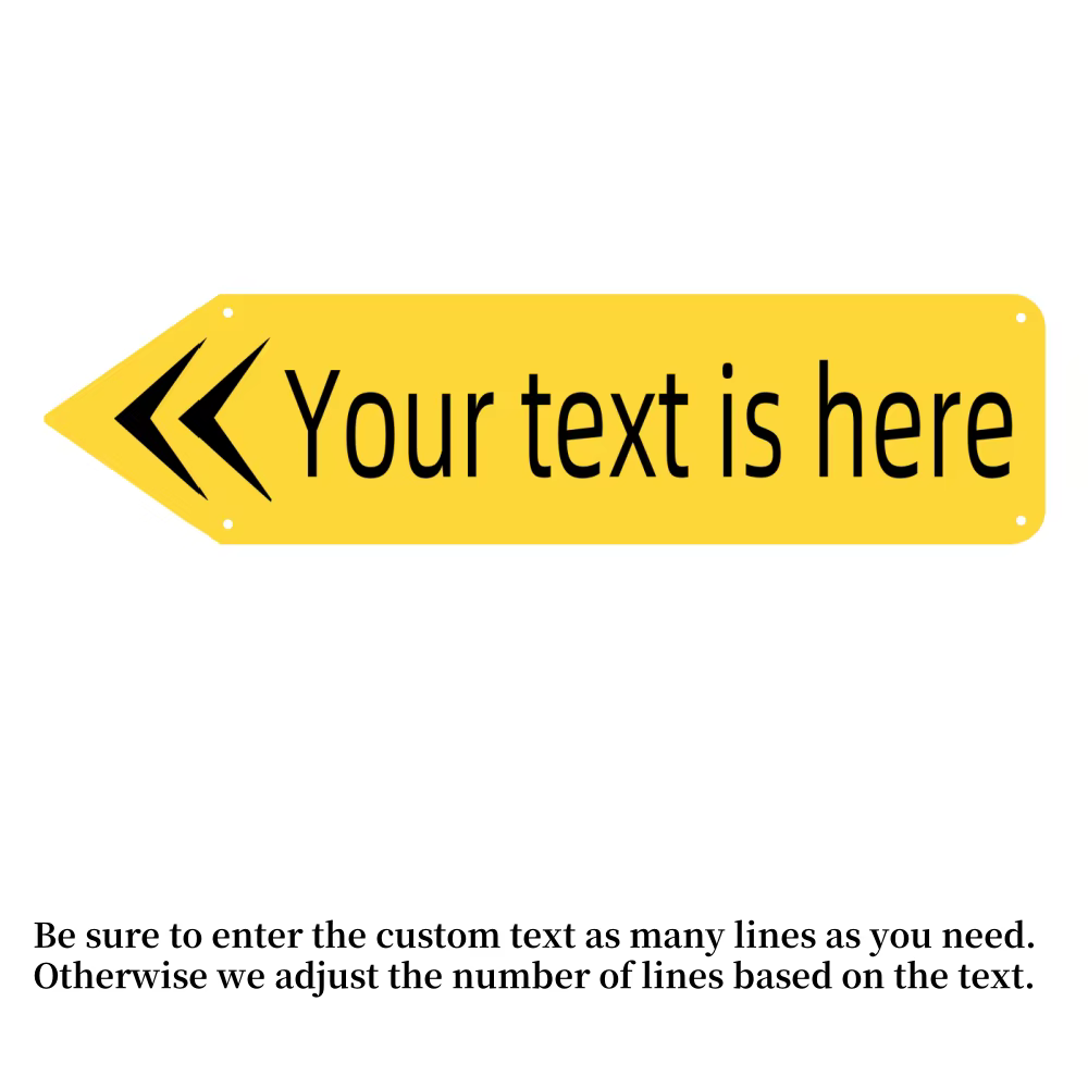 Panneau de signalisation directionnel personnalisé avec texte sur mesure, plaque en aluminium, étanc