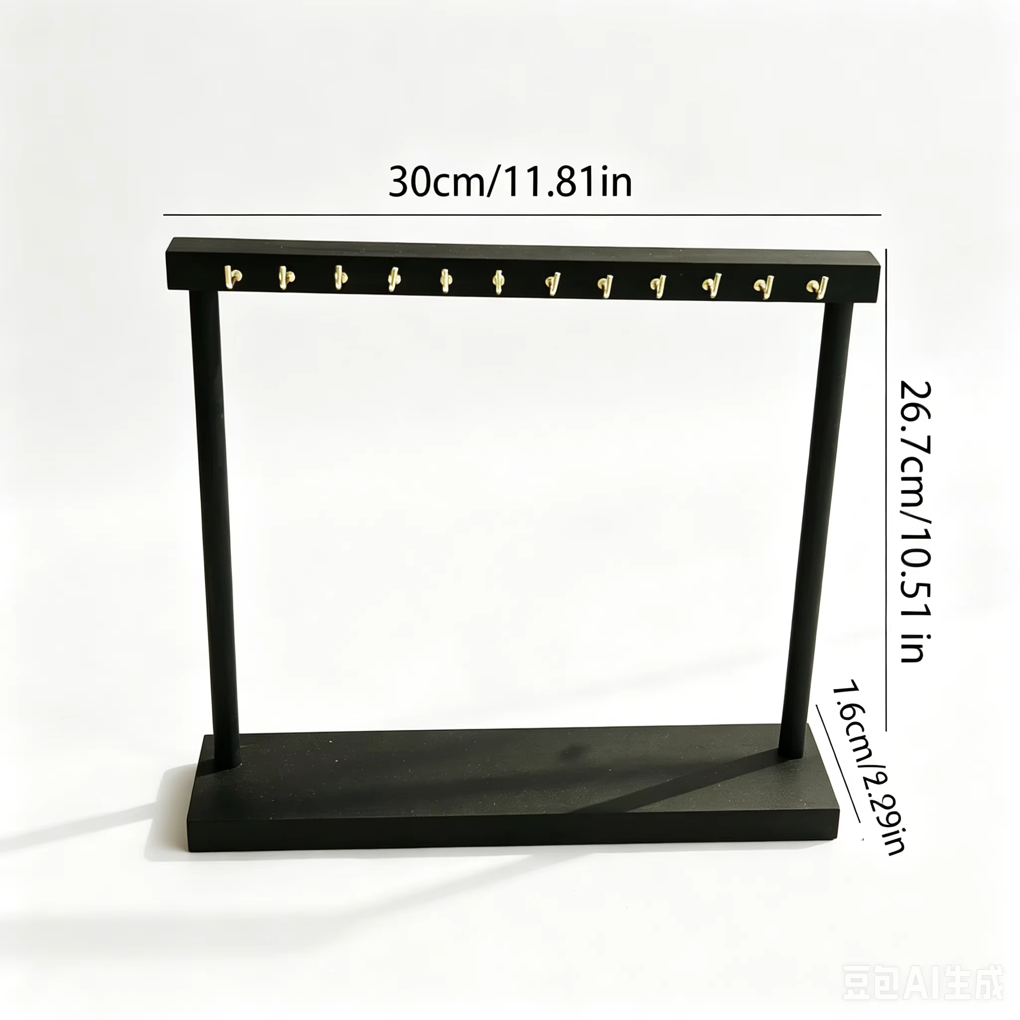Présentoir Organisateur de Bijoux en Bois pour Colliers, Boucles d'Oreilles et Bracelets – Support d