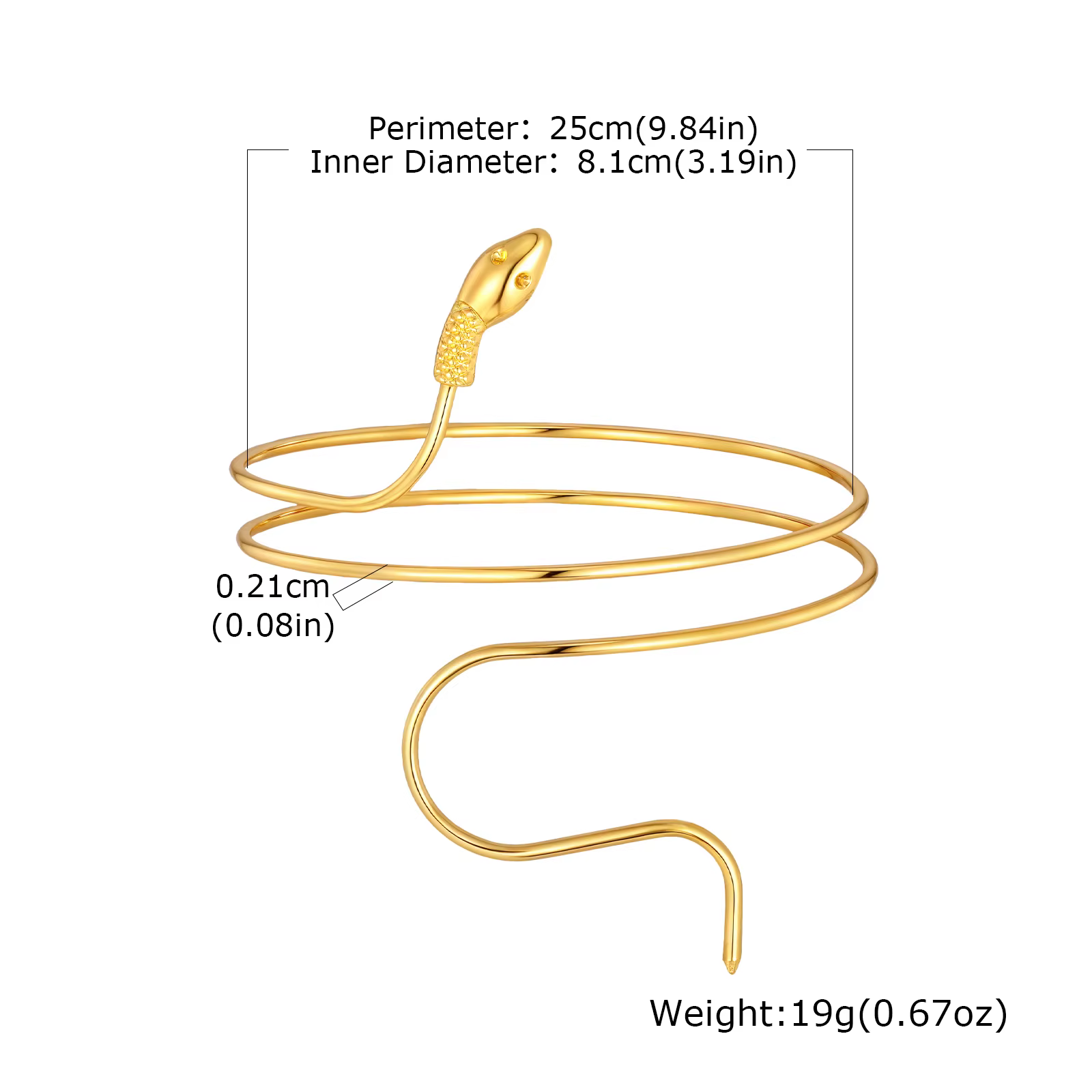 Bracelets de brassard supérieur pour femmes, bracelet de manchette réglable en ligne spirale créativ