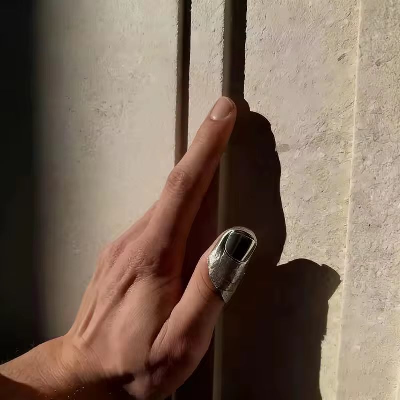 Nouvel ensemble de bagues de phalange à texture irrégulière artistique 2026, style hip-hop or et arg