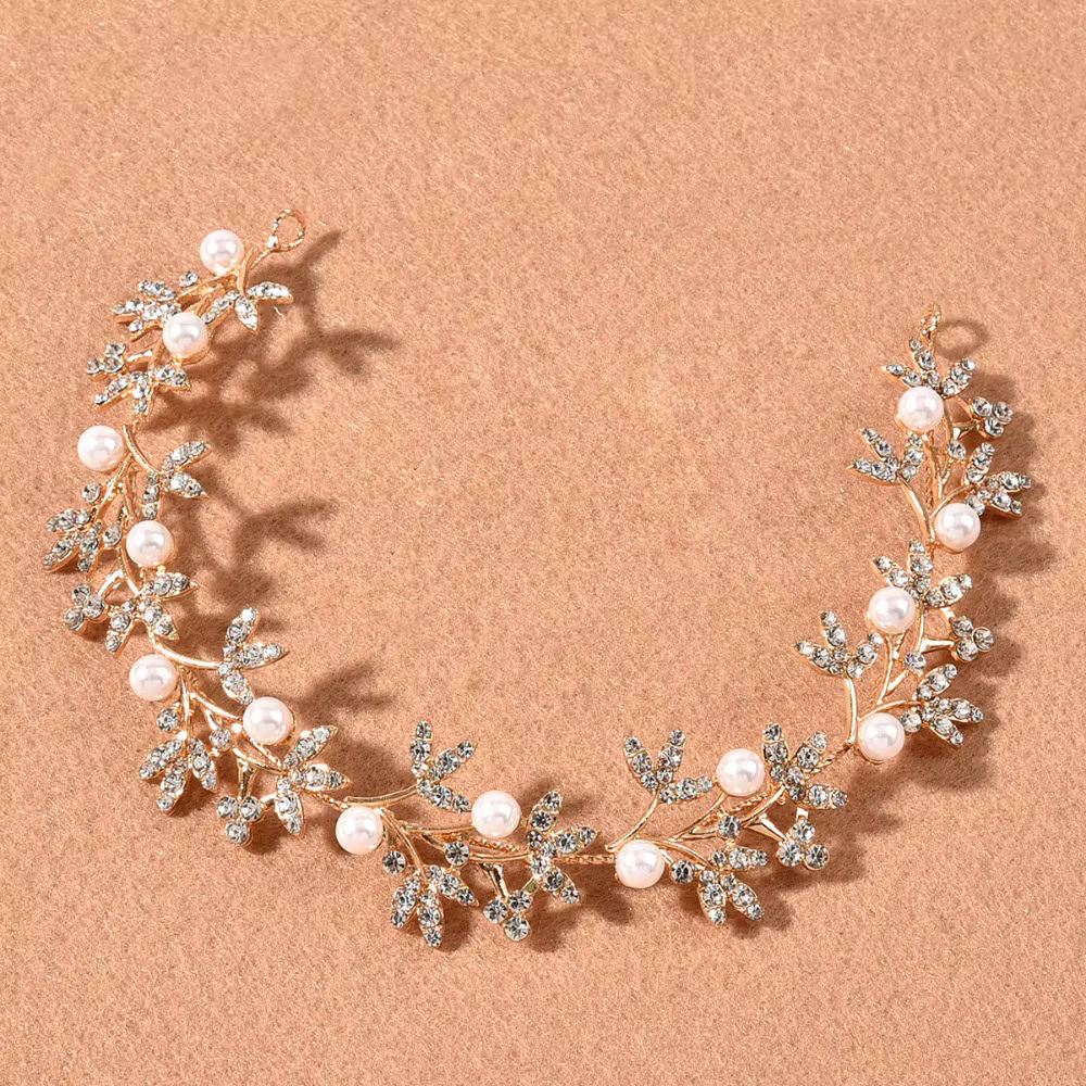 Vigne à cheveux en perles de cristal brillant, couronne de reine Baroque de luxe avec épingle à chev
