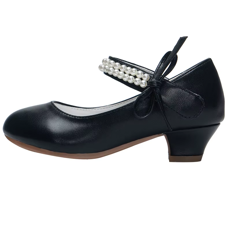 Chaussures de Communion blanches élégantes à talons hauts pour filles, chaussures de princesse à tal