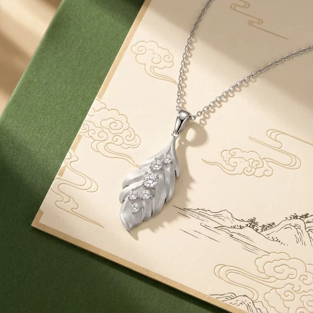WUIHA – collier avec pendentif en argent Sterling 100% 925, Vintage, couleur VVS1 D, véritable diama