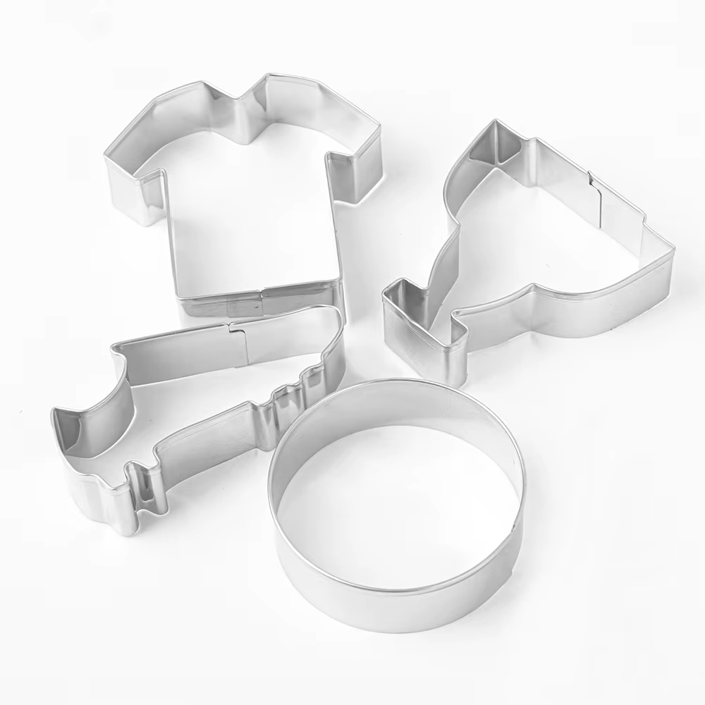 Ensemble de 4 emporte-pièces à biscuits en acier inoxydable de qualité alimentaire, lisses, réutilis