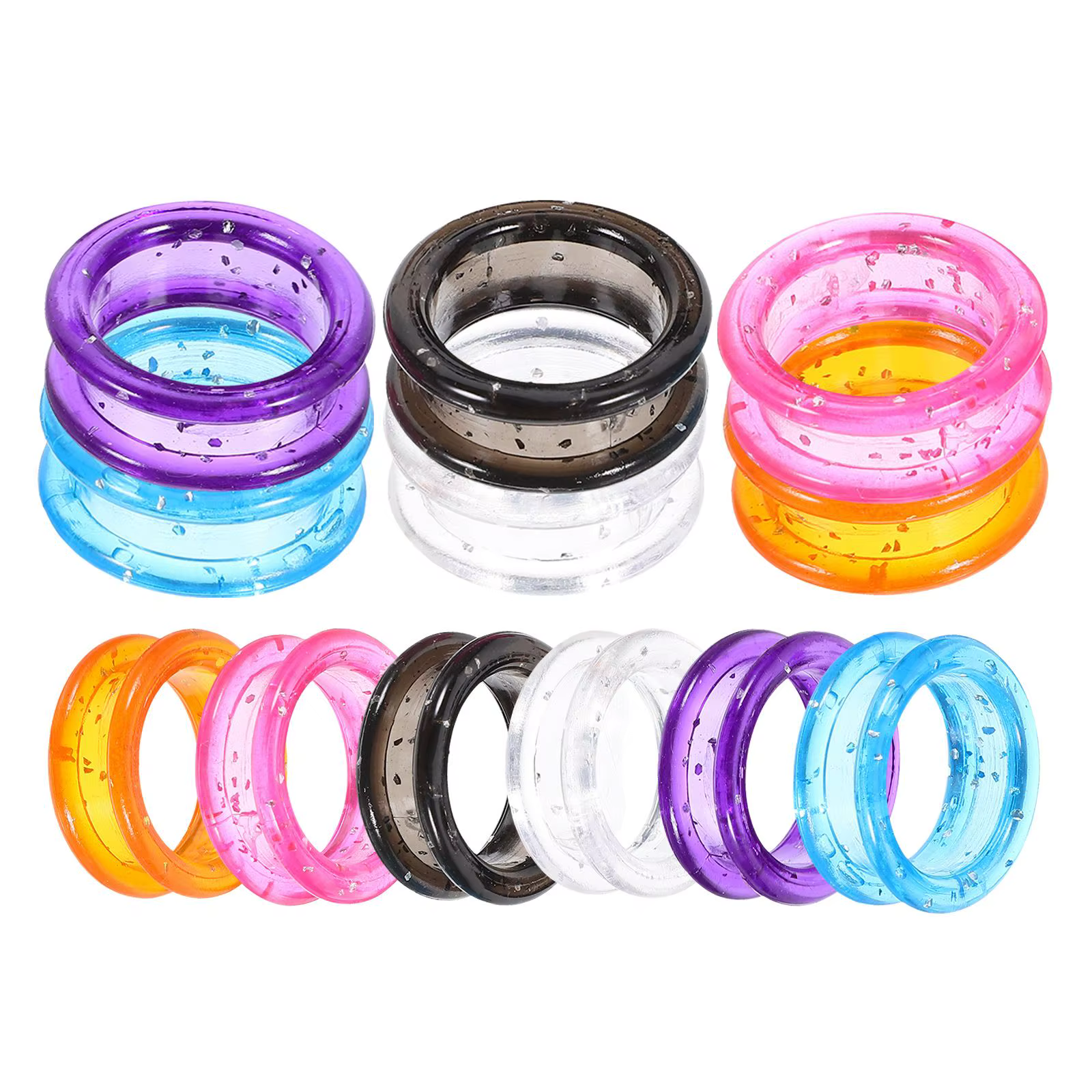 Protecteur d'anneau de doigt en Silicone, 12 pièces, ciseaux multicolores, anneau de protection des 