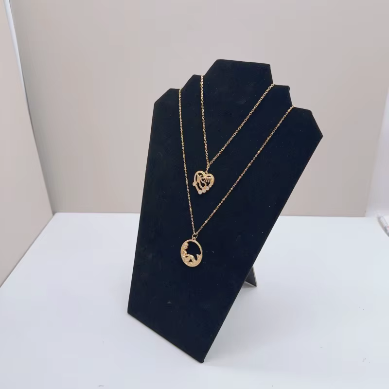 Présentoir de colliers en velours, organisateur de pendentifs, présentoir de bijoux, buste de Manneq