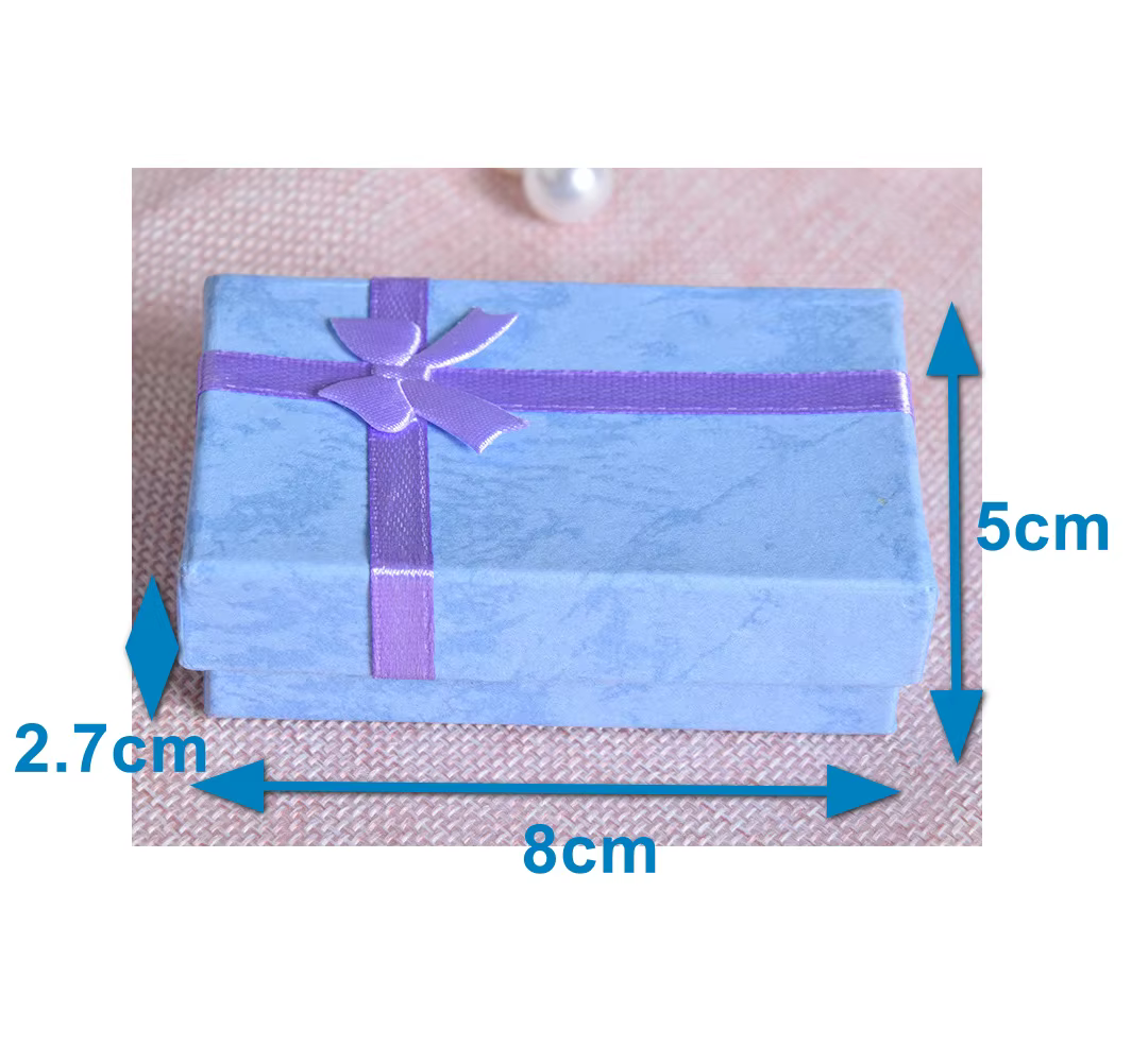 Petite boîte-cadeau à bijoux, boîtes d'emballage vides pour colliers avec nœuds pour Bracelet, pende
