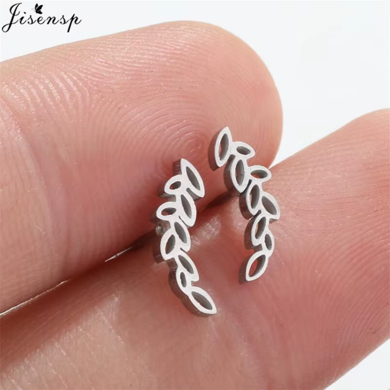 Boucles d'oreilles géométriques en acier inoxydable pour hommes et femmes, empreintes minimalistes, 