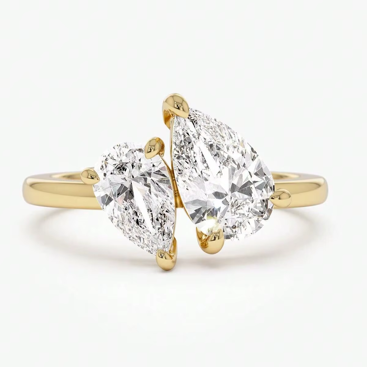 Bague en argent Sterling 925 pour femmes, classique, simple, en Zircon, goutte d'eau, fiançailles, m