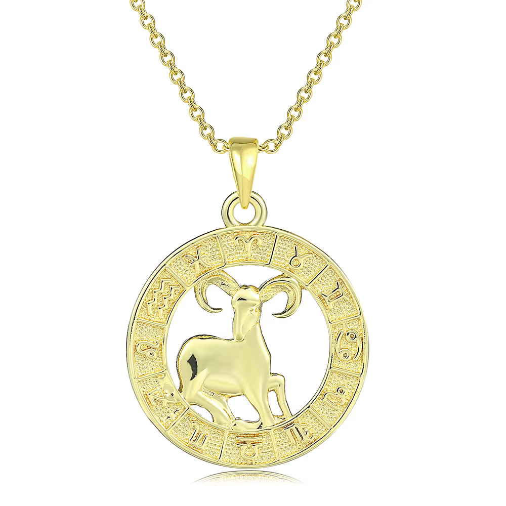 Collier 12 Constellations pour femmes, Horoscope, signe du zodiaque, bélier, lion, pendentif couleur