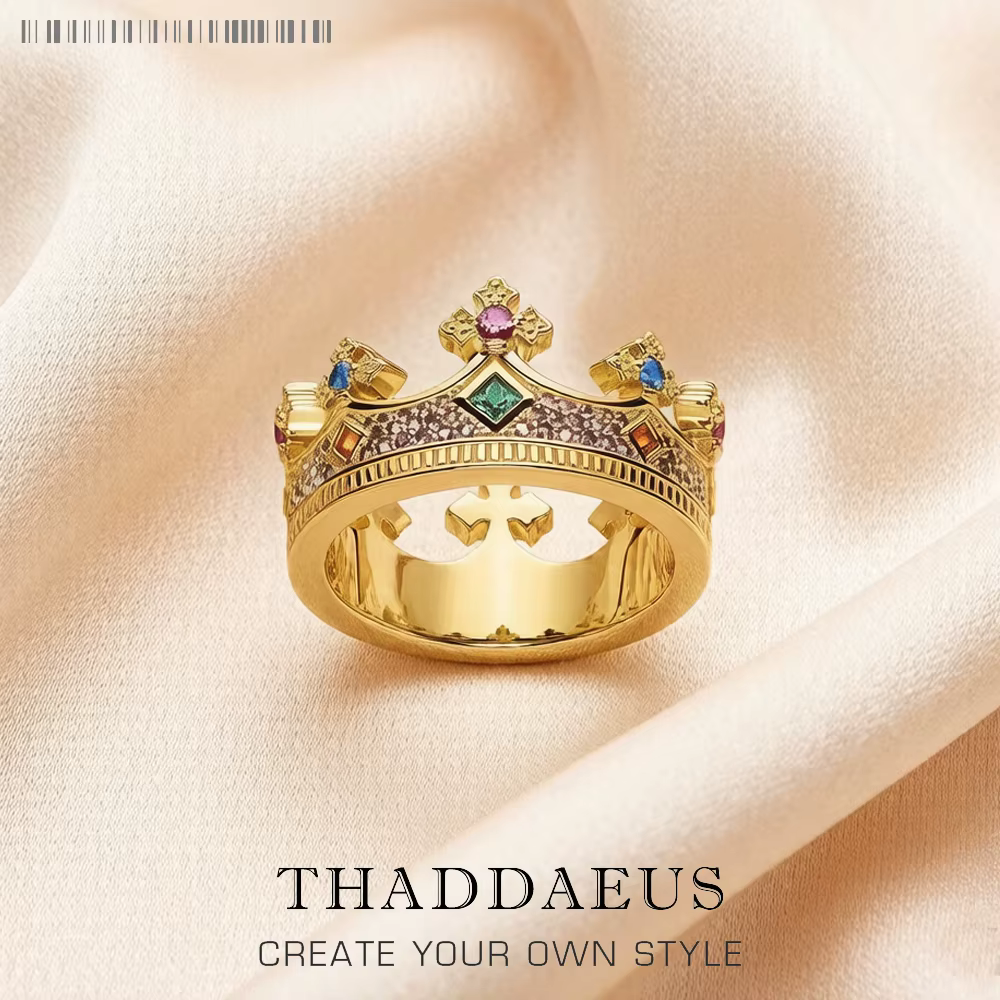 Bague royale et couronne de reine en or, bijoux fins en argent Sterling 925 pur de Style européen po