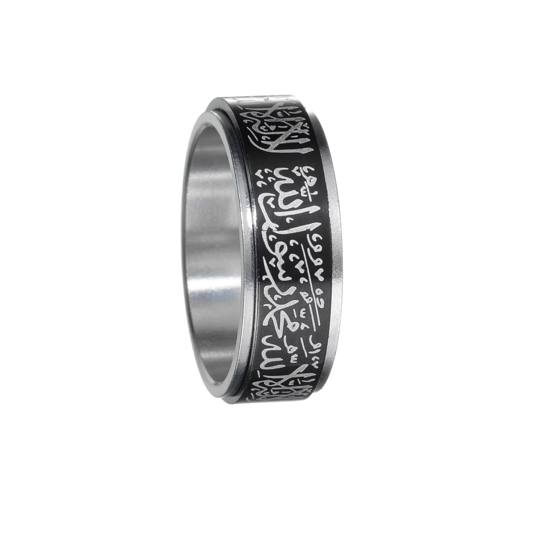 Bague en acier au titane avec foi intemporelle gravée pour homme, bijoux durables pour RefWear, desi