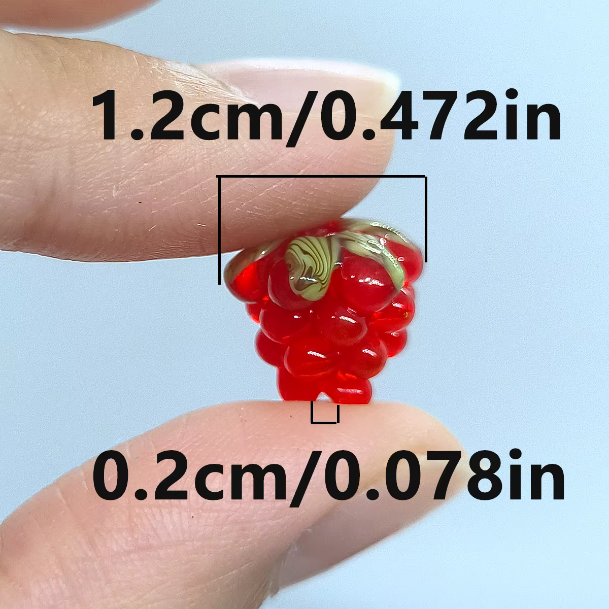 Perles en verre Raspberry Lampwork 12 mm, breloques rouges en forme de baies pour la fabrication de 