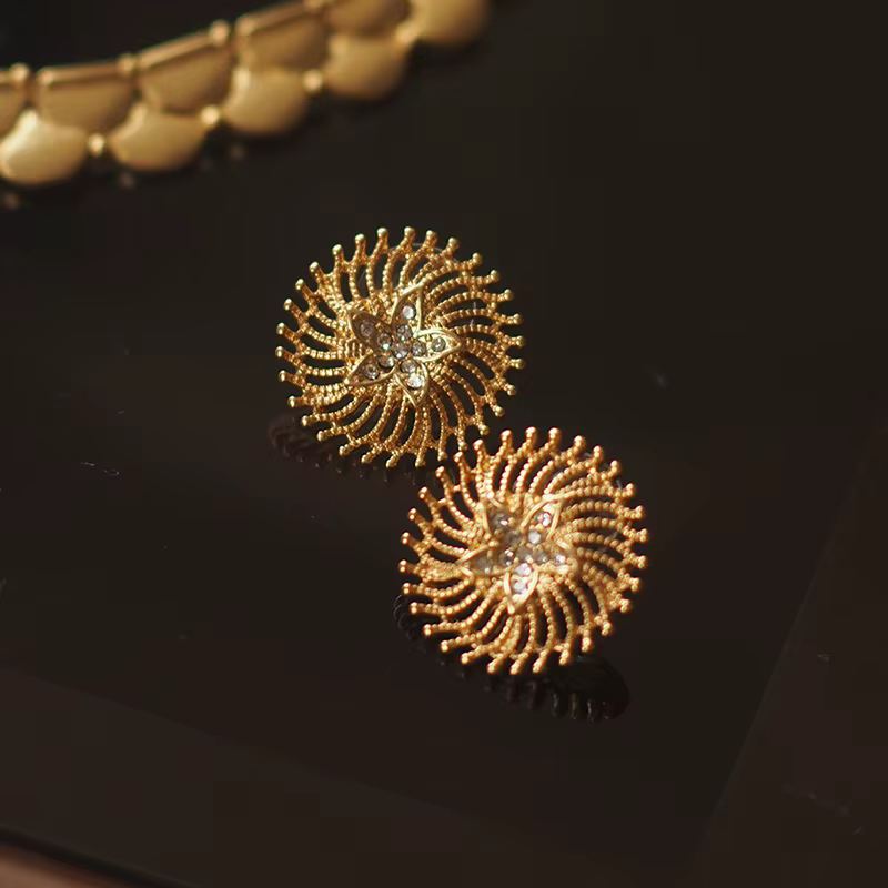 Ensemble de bijoux fantaisie Trife Vintage, antirouille, or 18 carats, échelle remplie, ras du cou, 